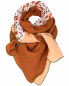 Preview: Musselin-Schal Damen Apricot, Braun & Weiß 140 × 140 cm von OBERMUTTI